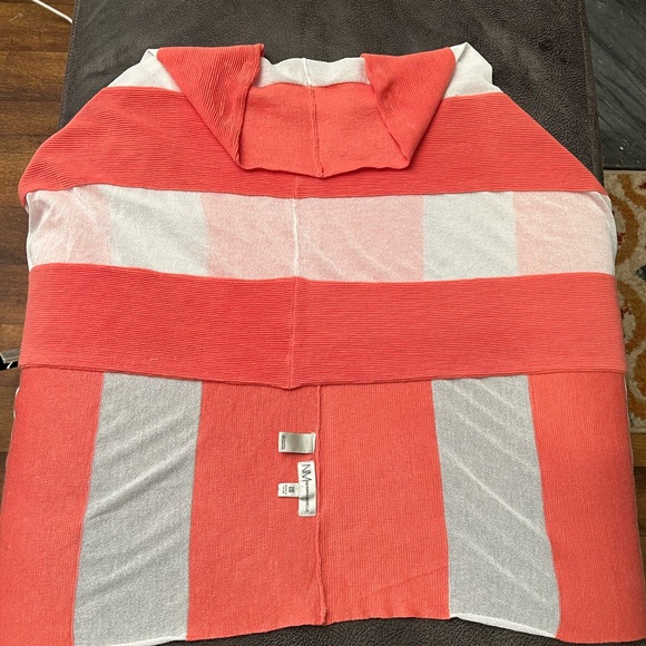 Coral and White Striped Sweater - Picture 12 of 15